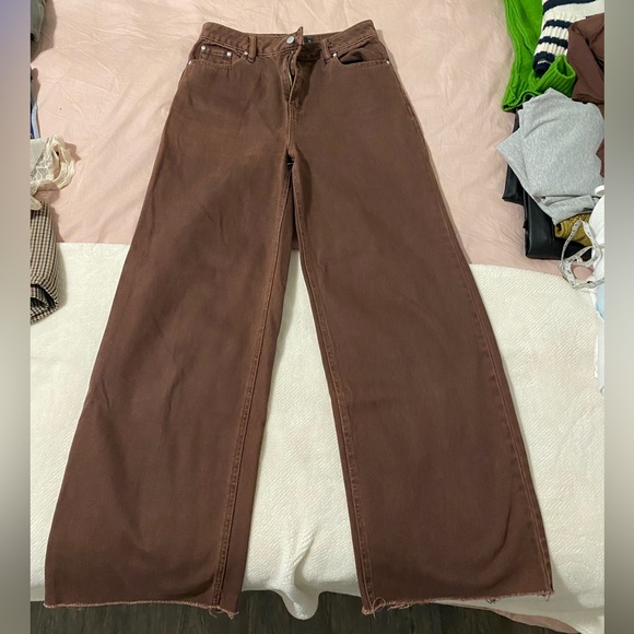 Simon’s Icone Brown Flare High Waisted Jeans - Picture 2 of 6